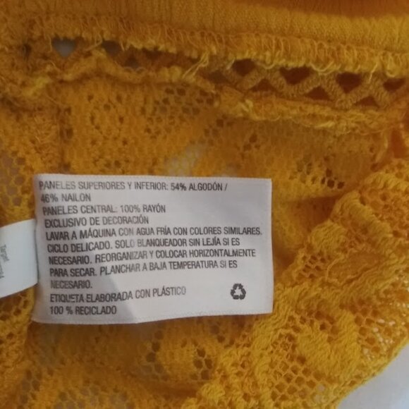 Xhilaration women's size XXL yellow lace blouse - Picture 11 of 14